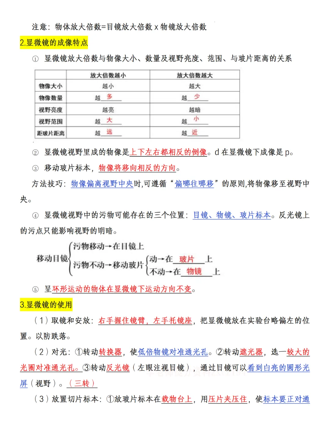 【初一资料】2026 新版七年级上册苏科版生物课内考点知识汇总,完整电子版可打印使用!-第3张图片-四季读书网 【初一资料】2026 新版七年级上册苏科版生物课内考点知识汇总,完整电子版可打印使用!-第3张图片-四季读书网