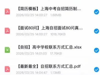 上海初三中考自招简历模板+投递方式+面试80问-第3张图片-四季读书网 上海初三中考自招简历模板+投递方式+面试80问-第3张图片-四季读书网