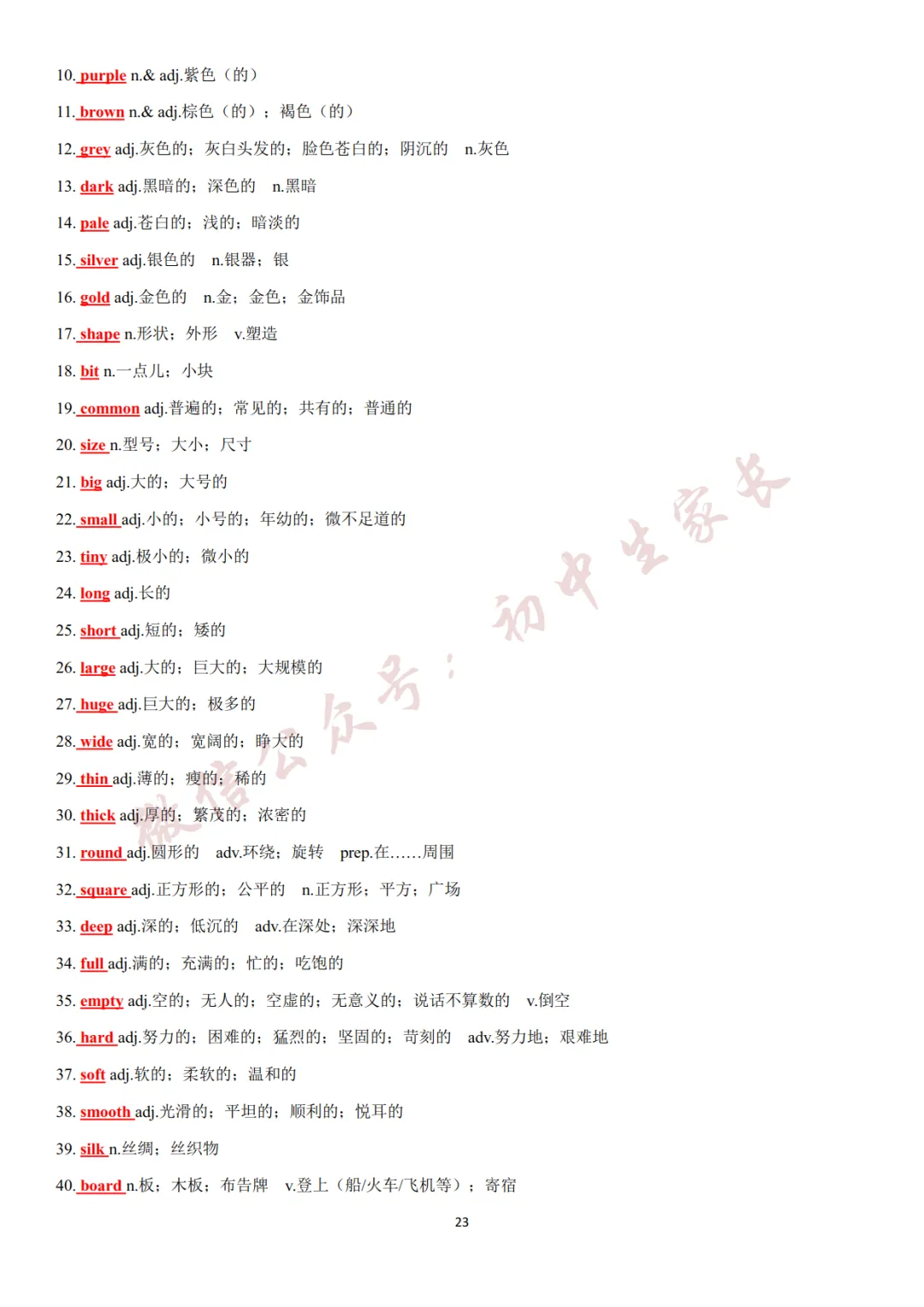 2027年中考英语热点话题词汇必背42页,替孩子转发一份!(可打印)-第24张图片-四季读书网