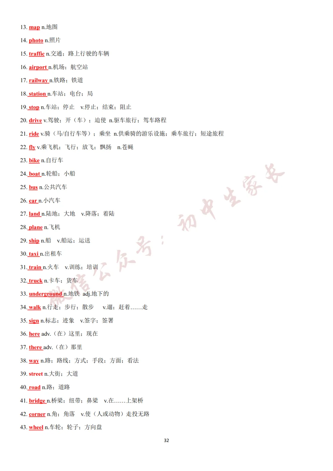 2027年中考英语热点话题词汇必背42页,替孩子转发一份!(可打印)-第33张图片-四季读书网