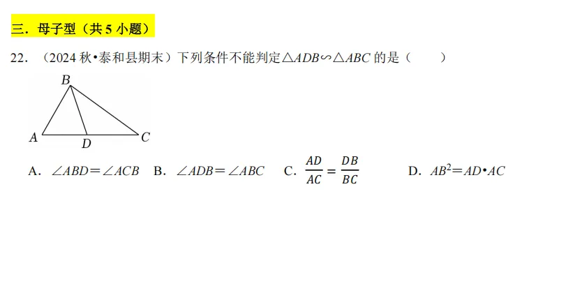 初三上必考专题2:相似三角形模型合集-第85张图片-四季读书网 初三上必考专题2:相似三角形模型合集-第85张图片-四季读书网