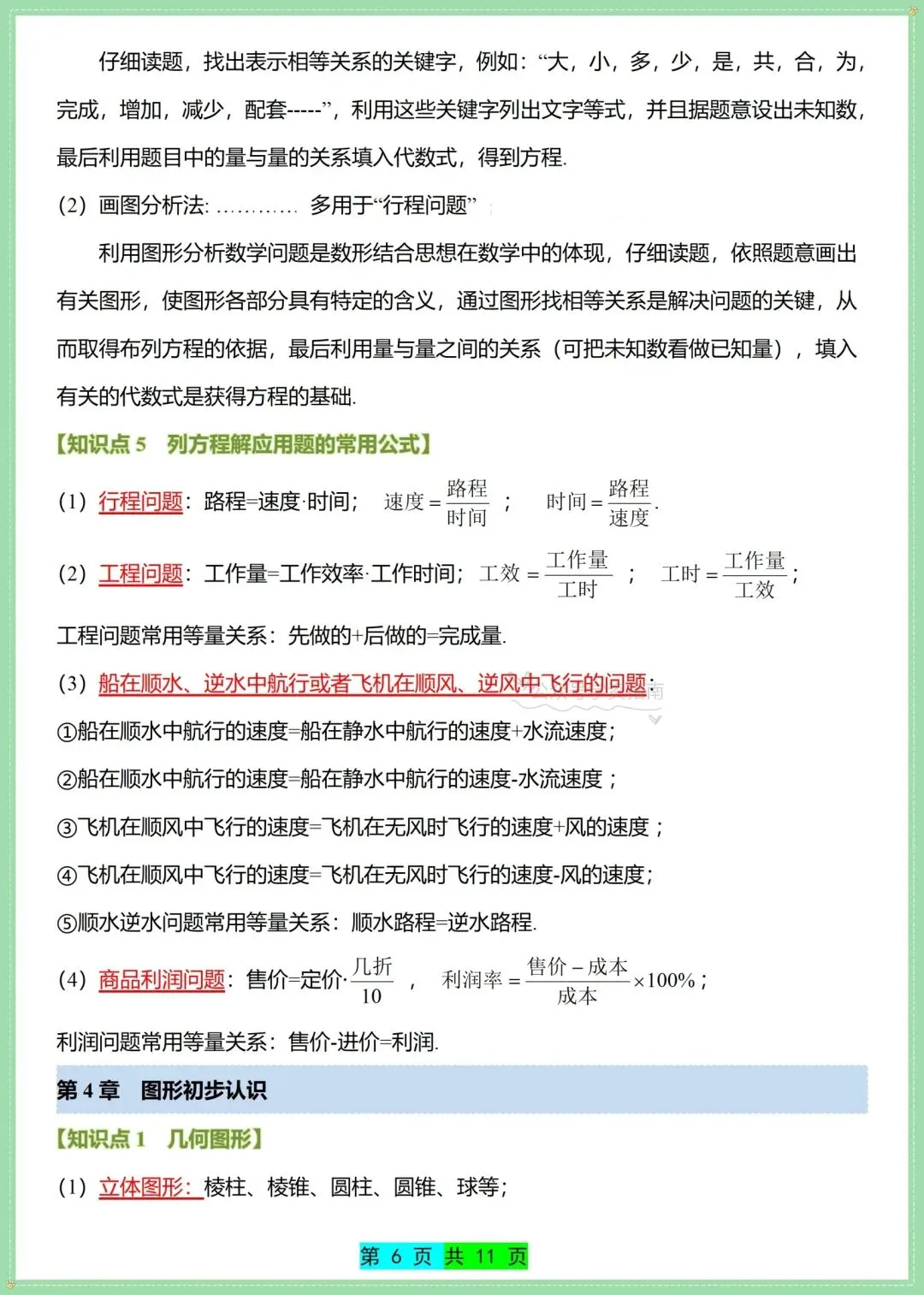 初一数学|2026人教版七上数学知识点总结+单元高频题型突破训练(带解析)-第6张图片-四季读书网 初一数学|2026人教版七上数学知识点总结+单元高频题型突破训练(带解析)-第6张图片-四季读书网