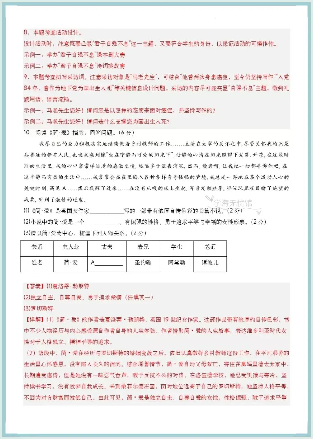 初三语文|2026年新教材九上语文第一次月考测试题+详细解析,word版可编辑!-第16张图片-四季读书网 初三语文|2026年新教材九上语文第一次月考测试题+详细解析,word版可编辑!-第16张图片-四季读书网