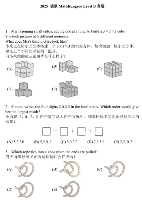 1-12年级袋鼠数学竞赛历年真题PDF版免费领取~-第6张图片-四季读书网 1-12年级袋鼠数学竞赛历年真题PDF版免费领取~-第6张图片-四季读书网