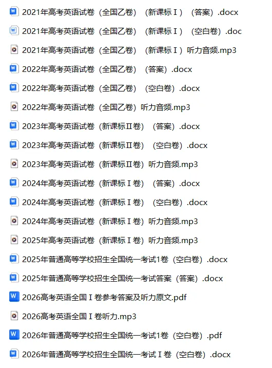 近12年高考英语历年真题全解汇编(含听力与答案)-第2张图片-四季读书网