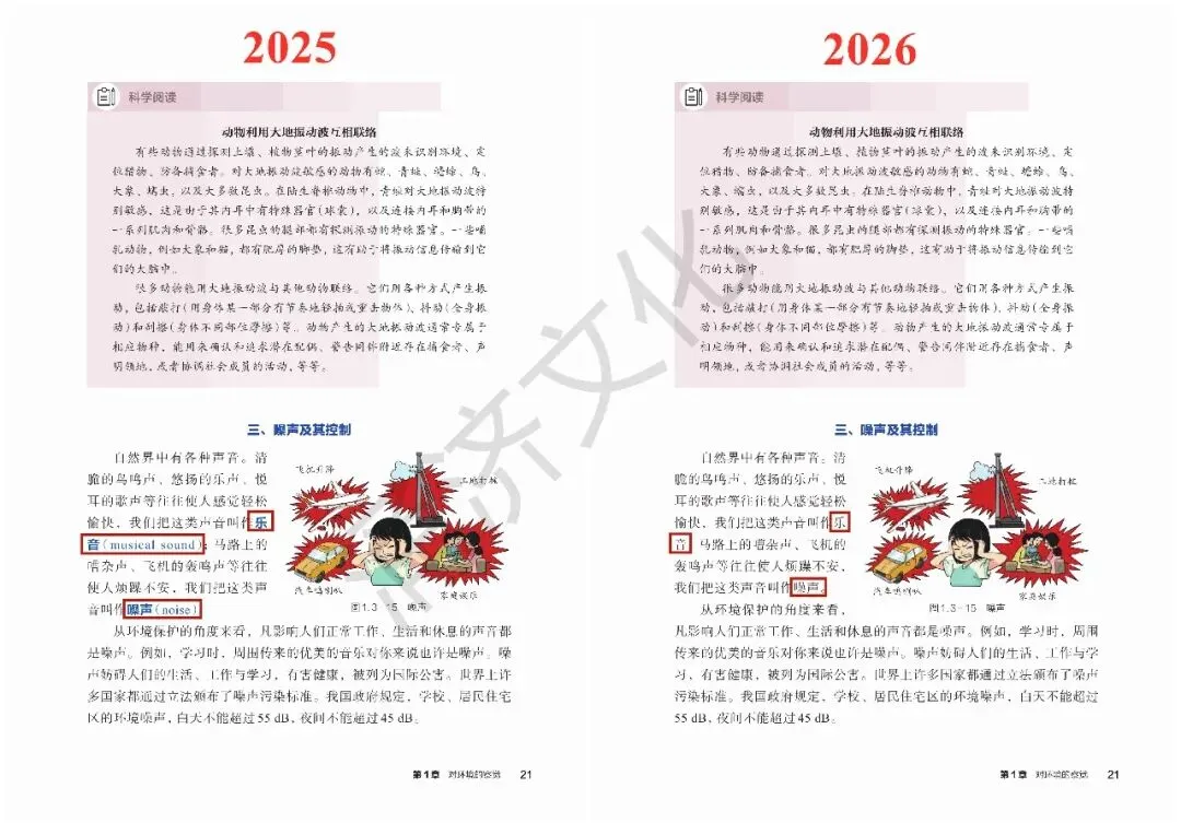 初二科学又改!浙教版八上 2025/2026 版教材差异-第10张图片-四季读书网