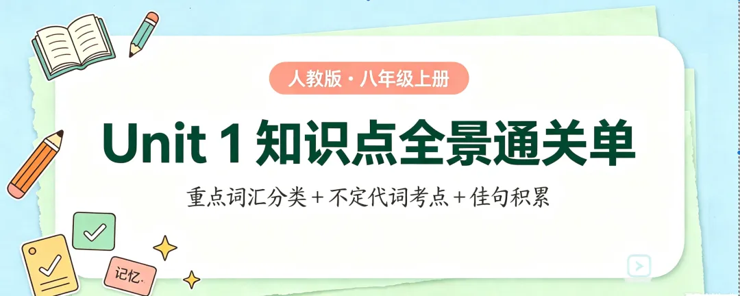 初二英语“开门红”:八上Unit 1全景通关清单,助你新学期一马当先!-第1张图片-四季读书网
