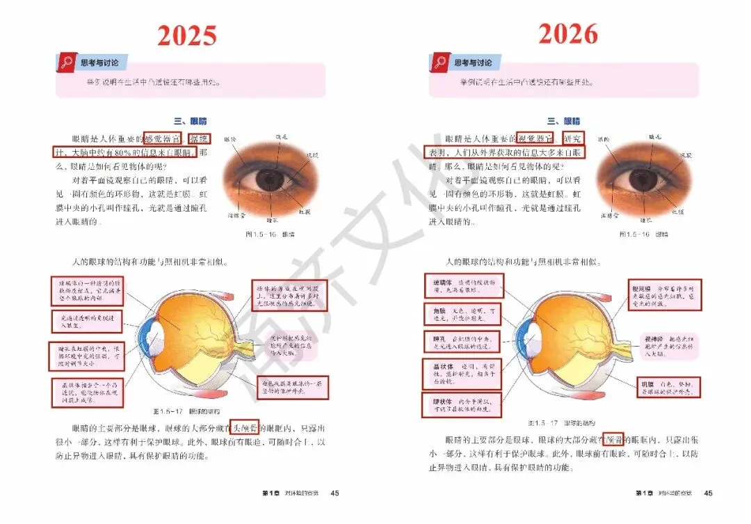 初二科学又改!浙教版八上 2025/2026 版教材差异-第16张图片-四季读书网