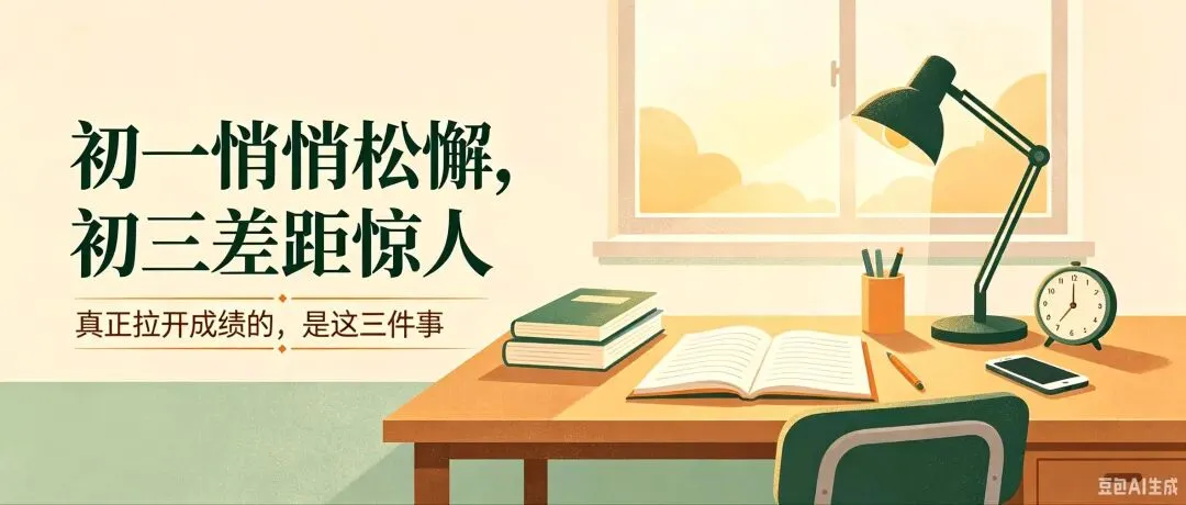 初一悄悄松懈,初三差距惊人:真正拉开成绩的,是这三件事-第1张图片-四季读书网