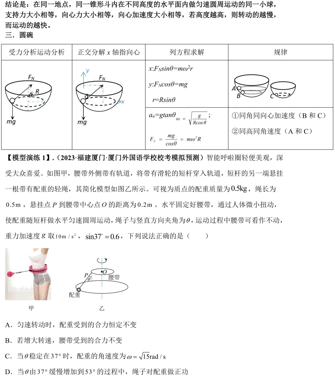 深度解析|高考物理核心模块:圆周运动-第3张图片-四季读书网 深度解析|高考物理核心模块:圆周运动-第3张图片-四季读书网