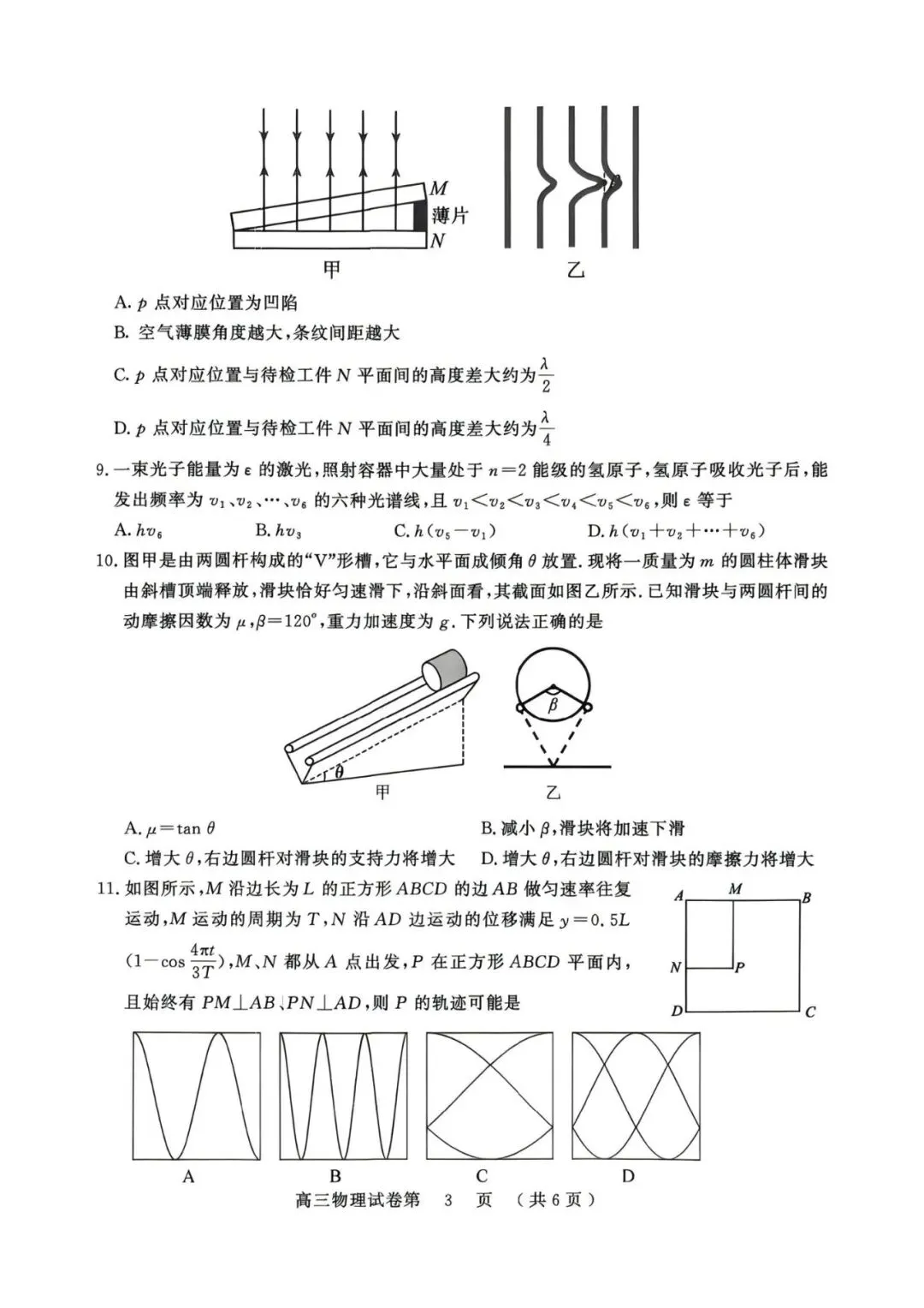 南京市2027届高三零模物理试卷评析-第5张图片-四季读书网 南京市2027届高三零模物理试卷评析-第5张图片-四季读书网