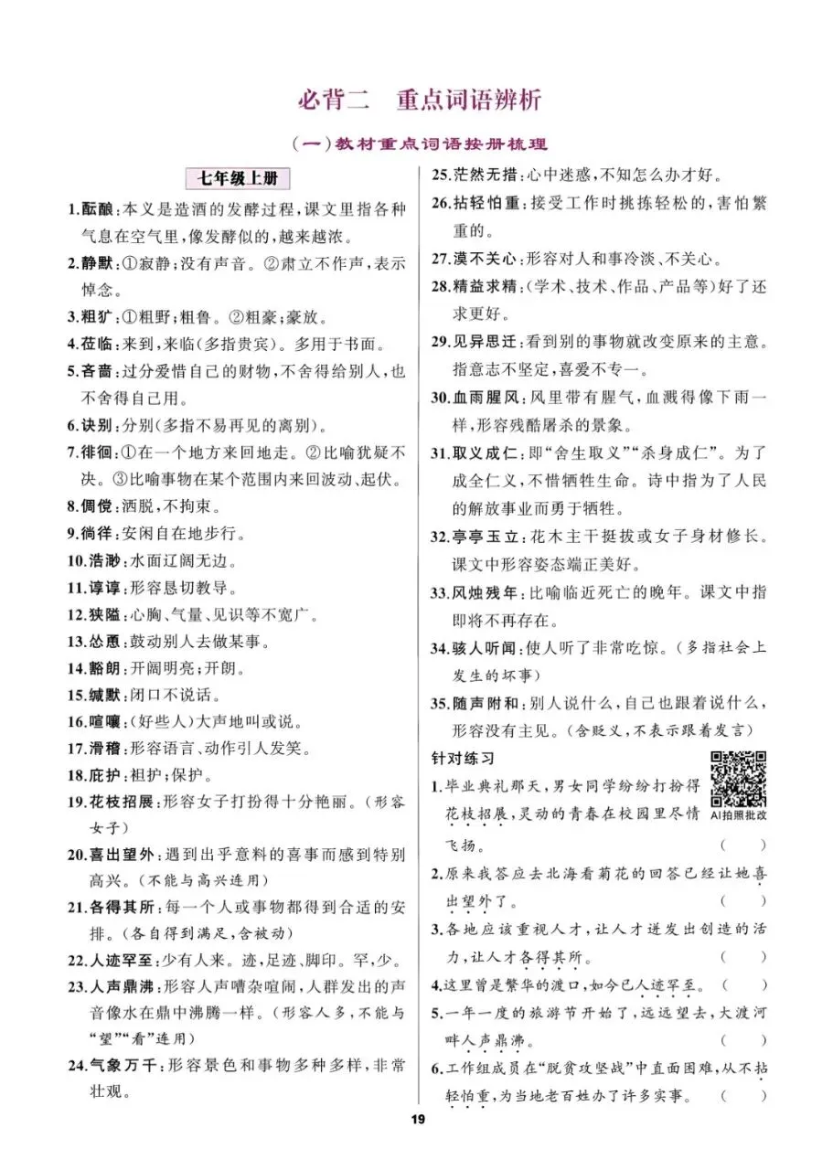 2027语文中考工具书 考点一本通中考总复习用书-第7张图片-四季读书网