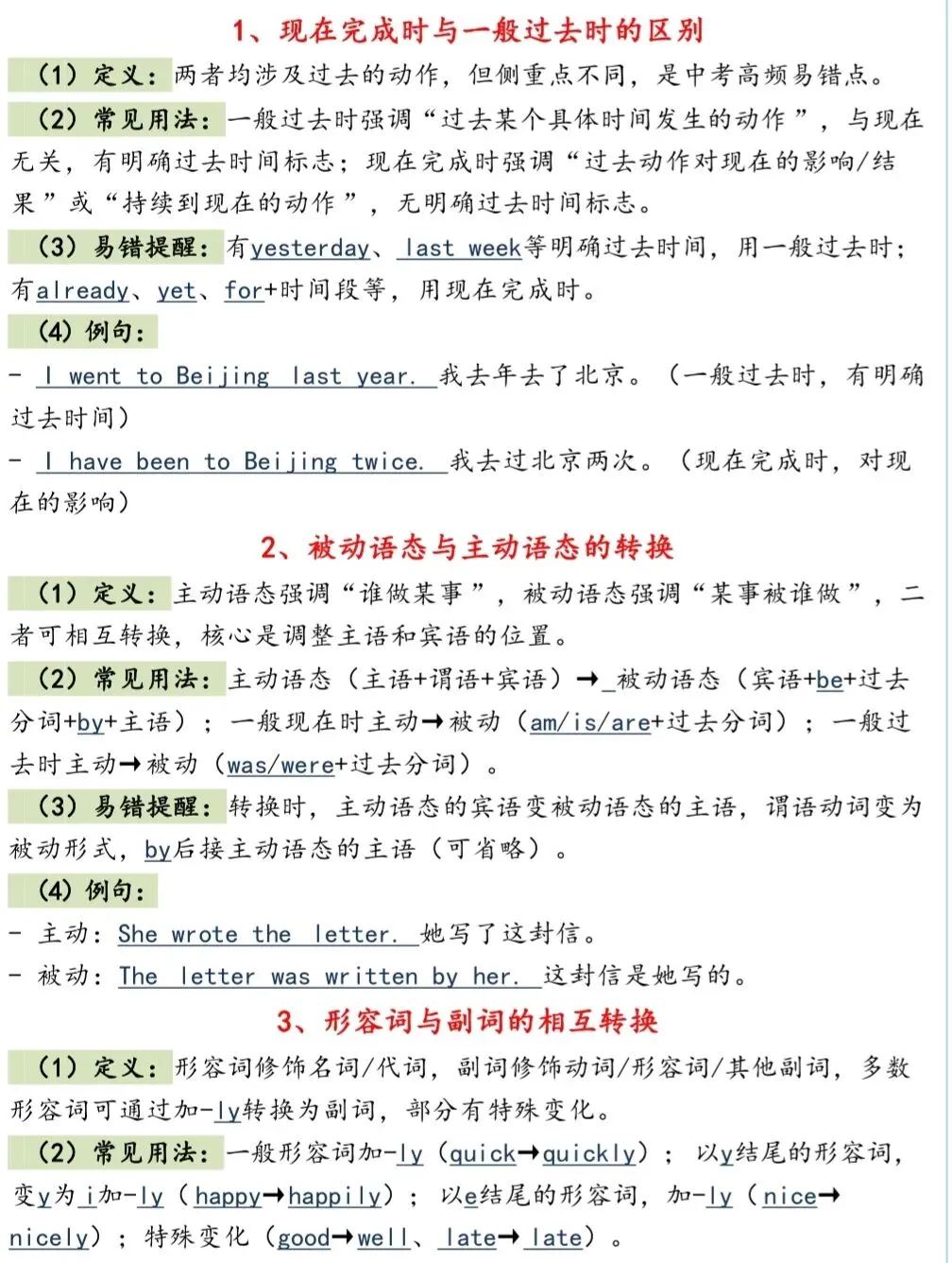 高考英语核心要点逐条梳理|配套例题巩固-第1张图片-四季读书网