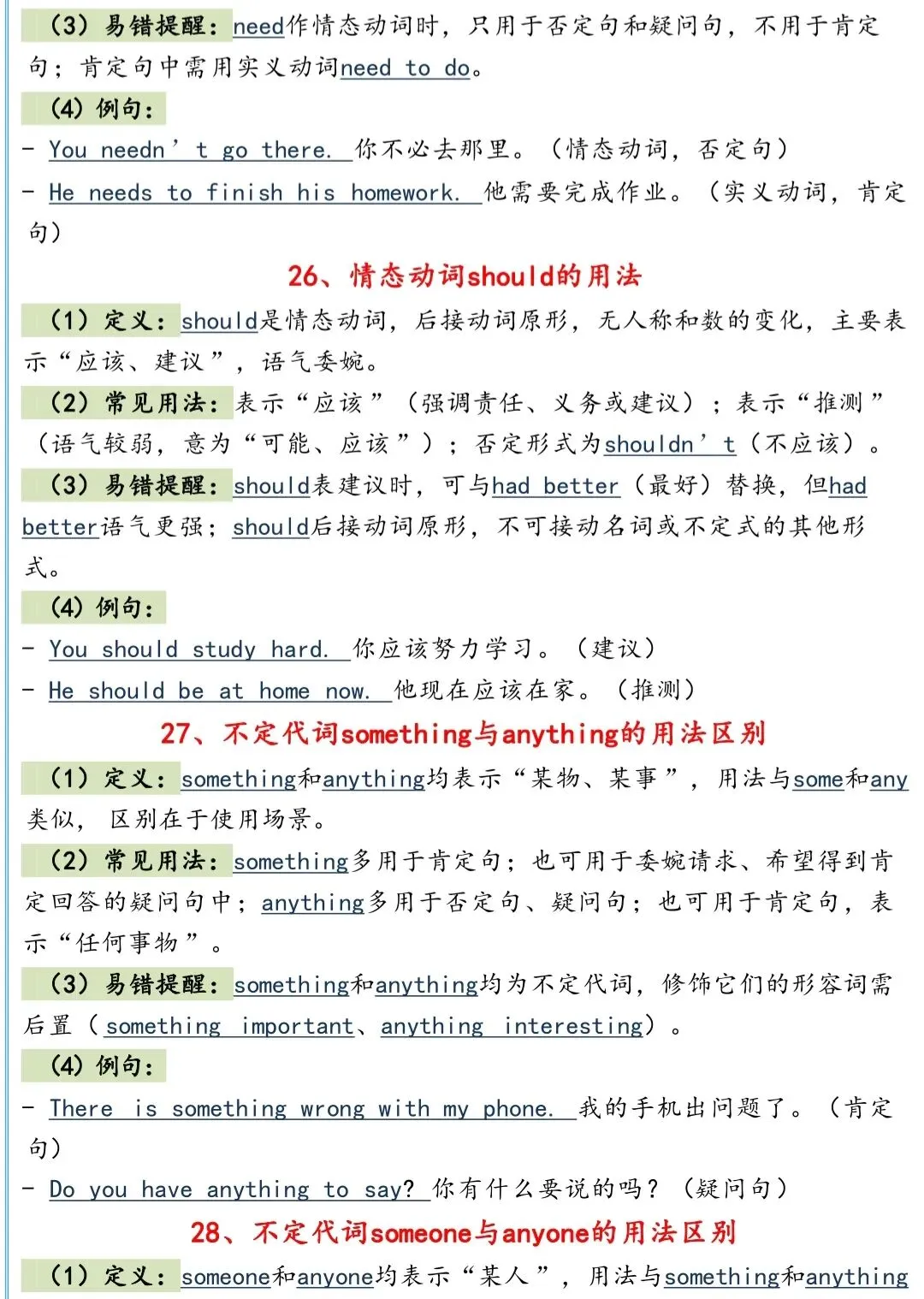 高考英语核心要点逐条梳理|配套例题巩固-第11张图片-四季读书网