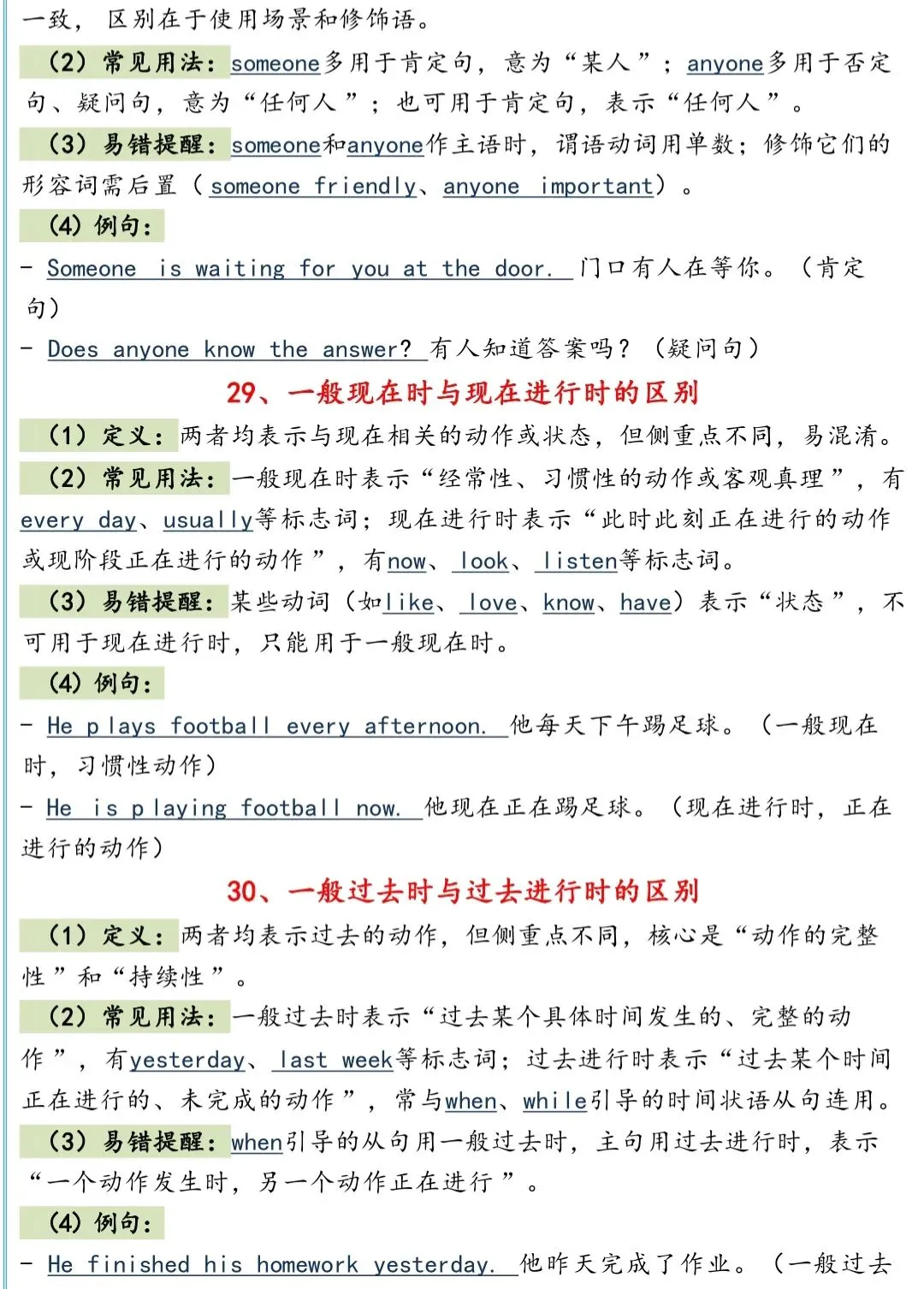 高考英语核心要点逐条梳理|配套例题巩固-第12张图片-四季读书网