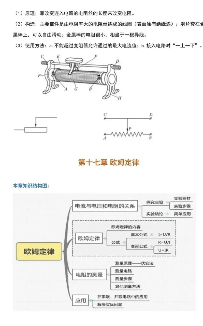 九年级物理全册预习大纲!转给新初三的孩子们!-第14张图片-四季读书网