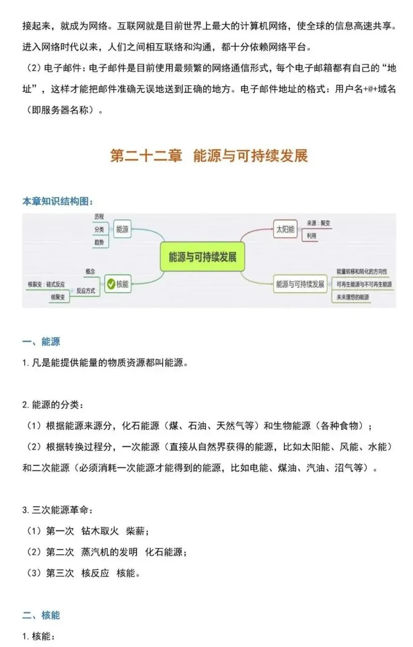 九年级物理全册预习大纲!转给新初三的孩子们!-第30张图片-四季读书网