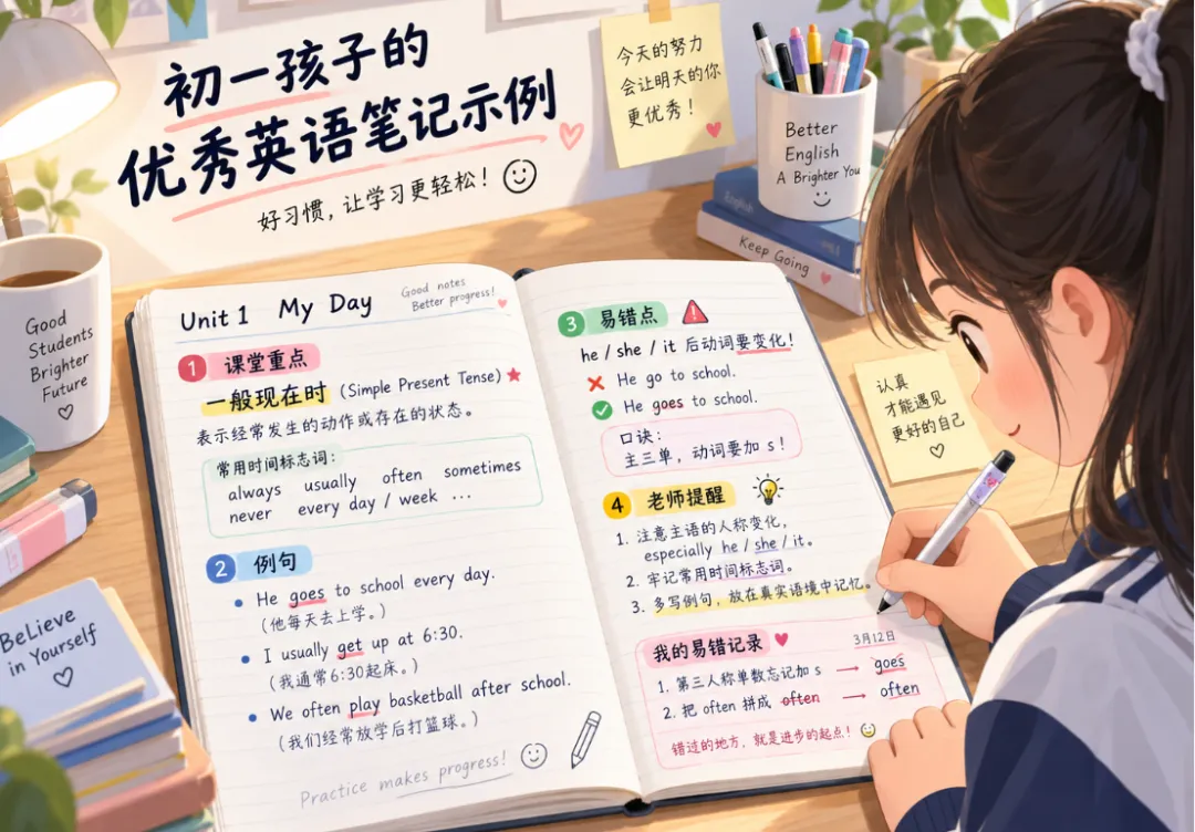 初一英语第一本笔记本,到底应该记什么?-第2张图片-四季读书网 初一英语第一本笔记本,到底应该记什么?-第2张图片-四季读书网