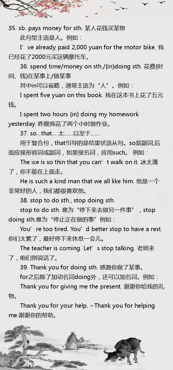 中考英语最重要的55个句型,包含90%的高频考点-第14张图片-四季读书网 中考英语最重要的55个句型,包含90%的高频考点-第14张图片-四季读书网