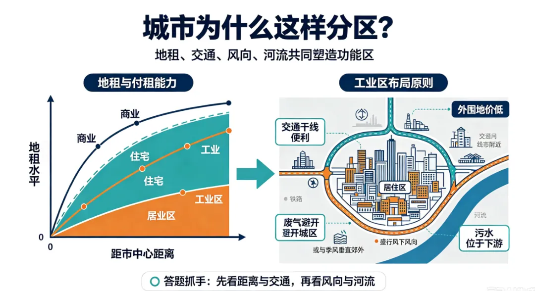 高考地理(必修二)必考知识点|乡村和城镇空间结构知识点总结-第2张图片-四季读书网 高考地理(必修二)必考知识点|乡村和城镇空间结构知识点总结-第2张图片-四季读书网