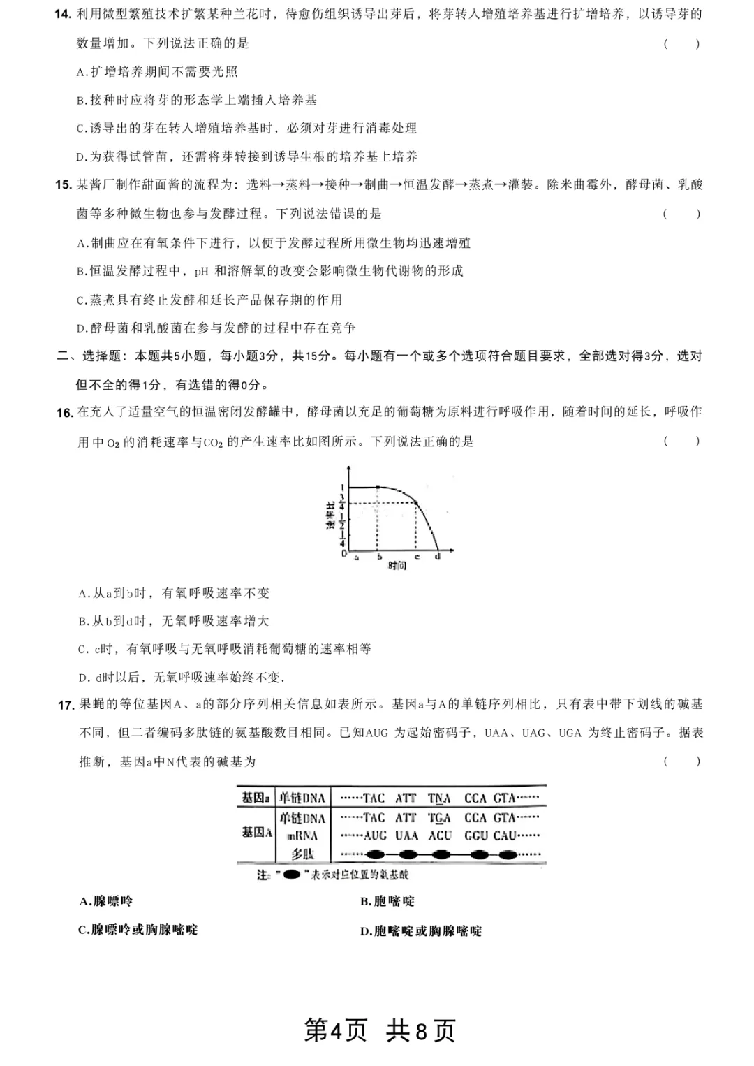 2026年山东省高考生物真题试卷高清电子版可以打印下载-第2张图片-四季读书网