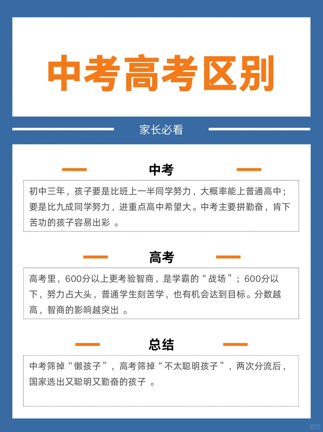 中考vs高考,差的不只是3年!这11个核心区别,家长越早懂越不踩坑-第1张图片-四季读书网