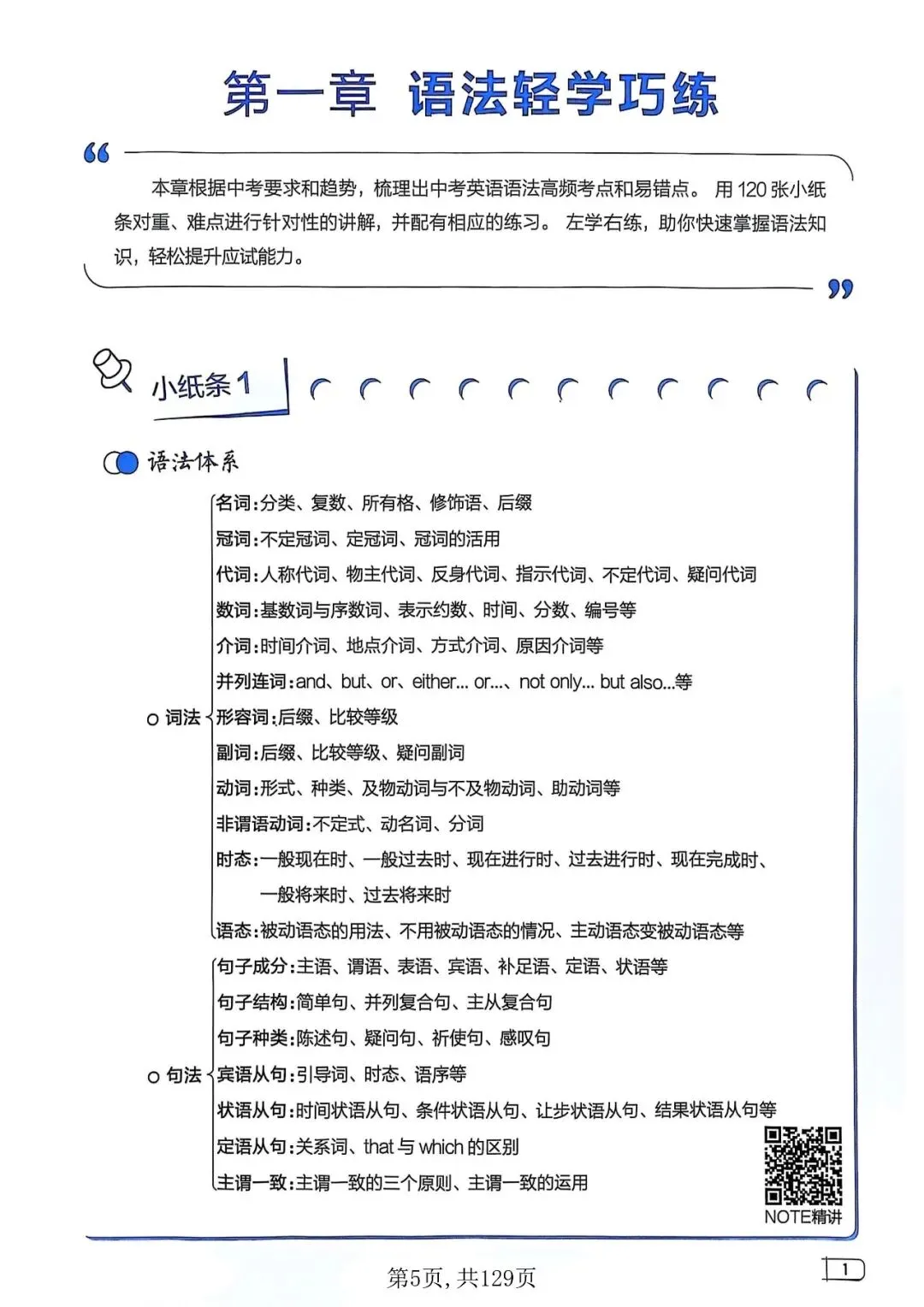 2026 版初中《星火英语》中考语法 120 张小纸条,核心考点全在这里-第5张图片-四季读书网 2026 版初中《星火英语》中考语法 120 张小纸条,核心考点全在这里-第5张图片-四季读书网