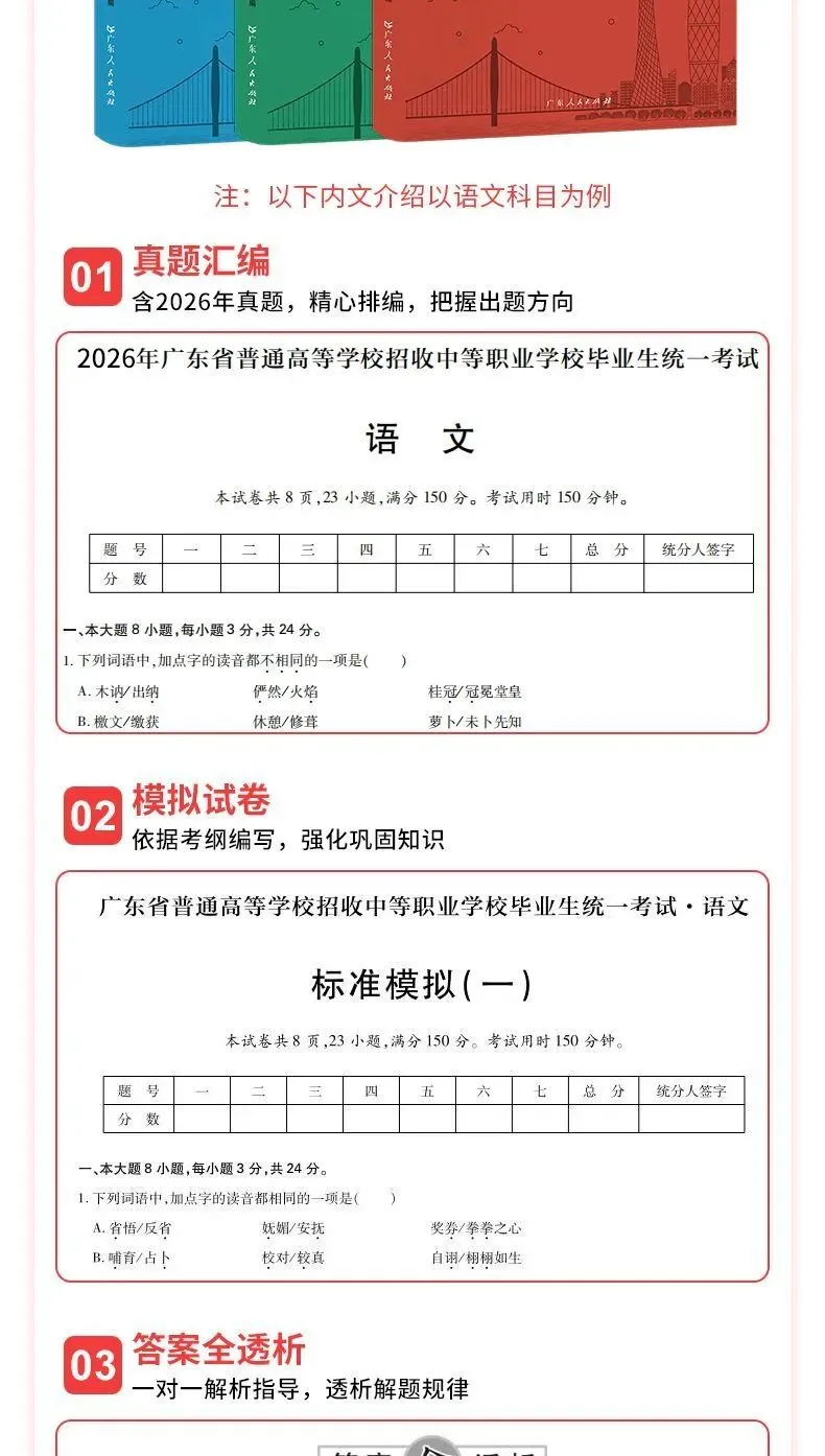 2027年广东省高职高考语数英三科网课 + 教材+网络班自学推荐-第17张图片-四季读书网