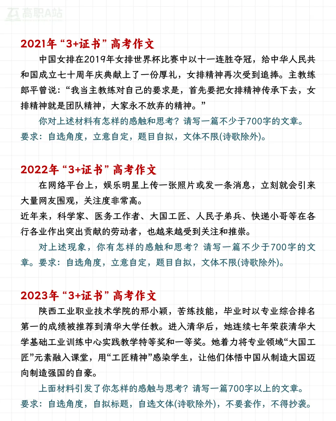 【资料干货】广东3+证书高职高考作文真题汇总(2013‑2026)| 附范文示例-第7张图片-四季读书网 【资料干货】广东3+证书高职高考作文真题汇总(2013‑2026)| 附范文示例-第7张图片-四季读书网