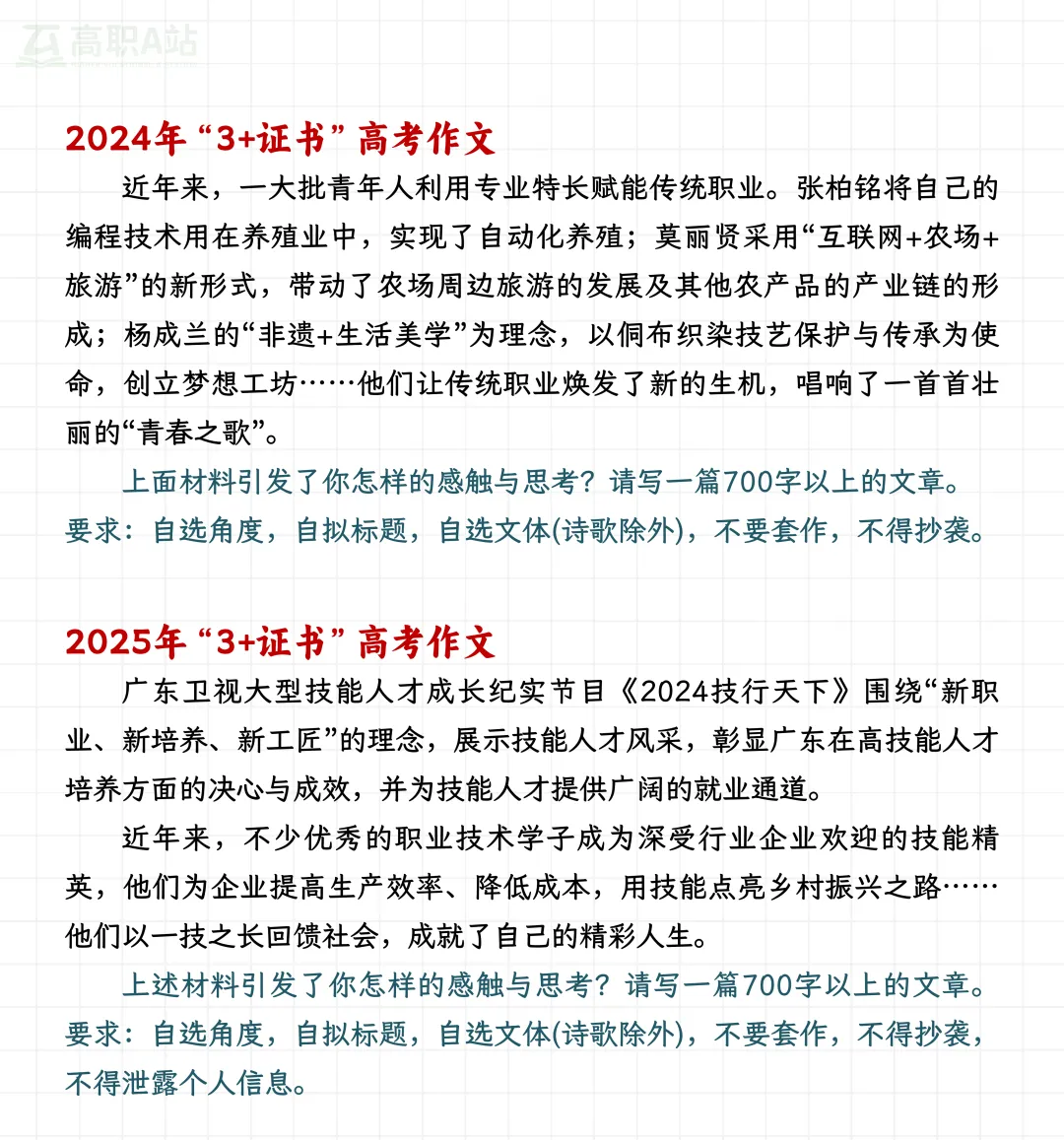 【资料干货】广东3+证书高职高考作文真题汇总(2013‑2026)| 附范文示例-第8张图片-四季读书网 【资料干货】广东3+证书高职高考作文真题汇总(2013‑2026)| 附范文示例-第8张图片-四季读书网