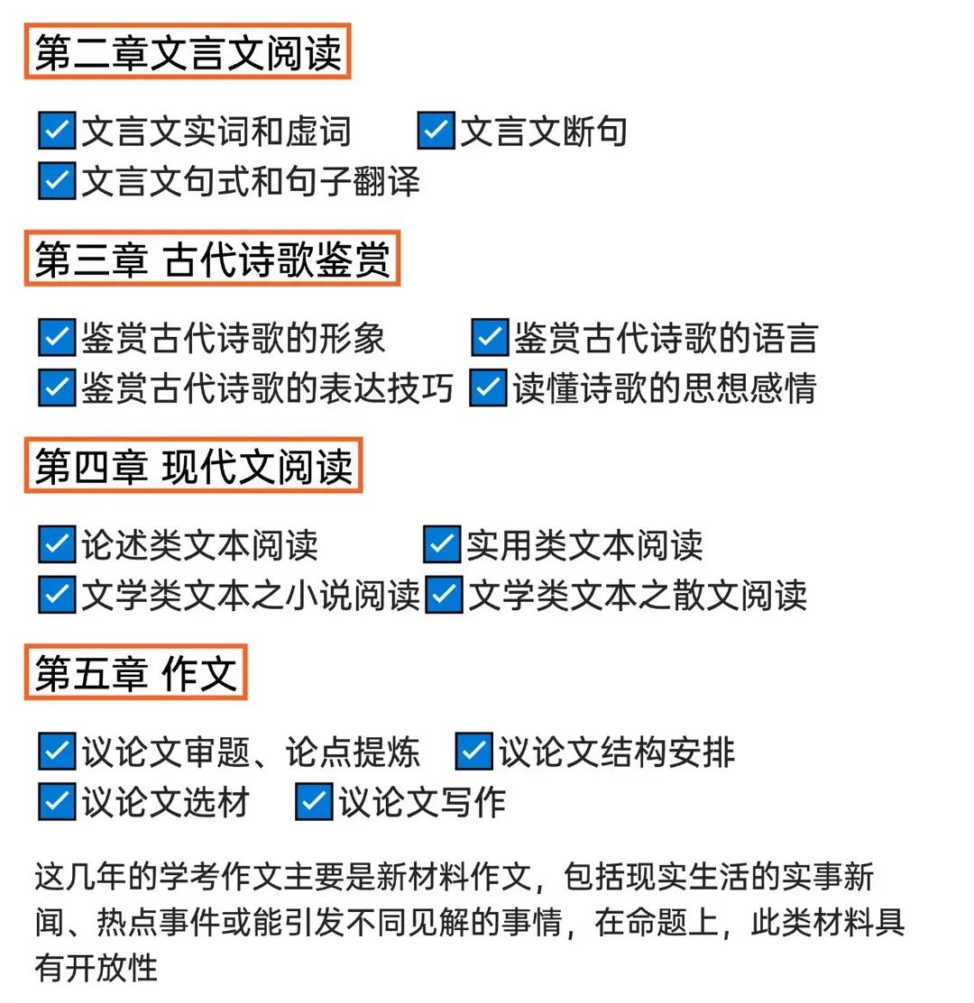 广东春季高考(学考)题型变动情况整理!2027年语文、数学、英语考点、考试范围-第5张图片-四季读书网 广东春季高考(学考)题型变动情况整理!2027年语文、数学、英语考点、考试范围-第5张图片-四季读书网
