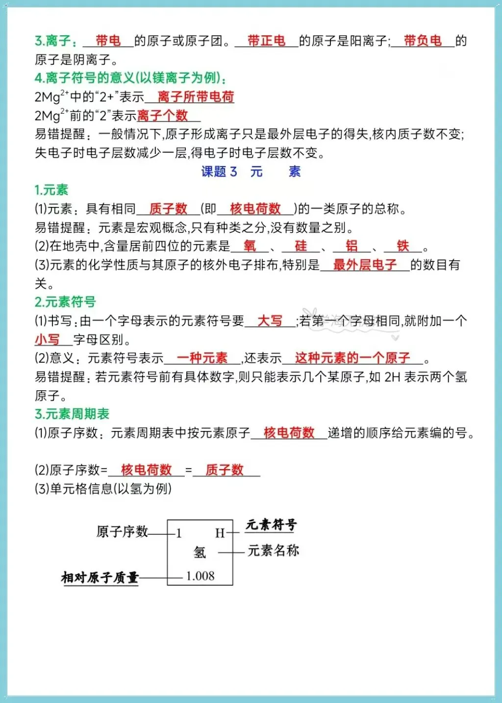 初三化学|2026新(人教版)九上化学第一次月考考点背诵清单+易错简答题汇总-第5张图片-四季读书网 初三化学|2026新(人教版)九上化学第一次月考考点背诵清单+易错简答题汇总-第5张图片-四季读书网