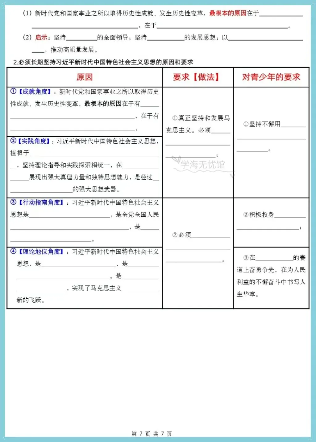 初三道法|2026秋九上道法单元核心知识复习讲义(含知识框架+核心考点汇总+易错训练)-第8张图片-四季读书网 初三道法|2026秋九上道法单元核心知识复习讲义(含知识框架+核心考点汇总+易错训练)-第8张图片-四季读书网