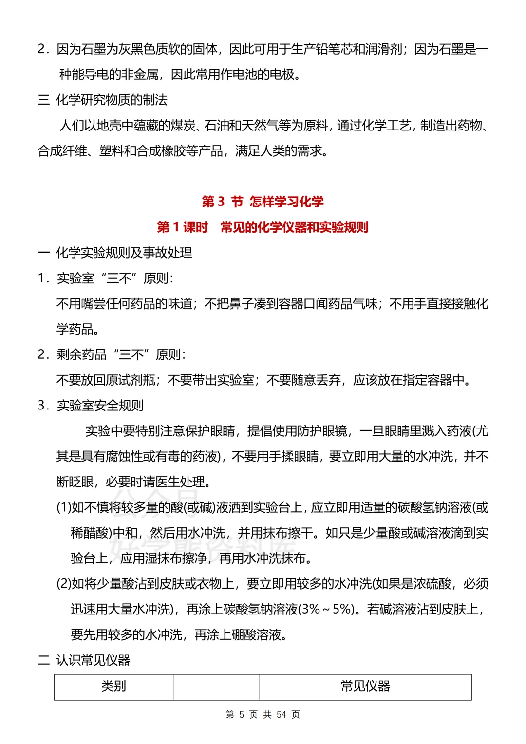 【开学预习】2026沪教版初三九年级上册化学电子课本全册知识点总结-第5张图片-四季读书网