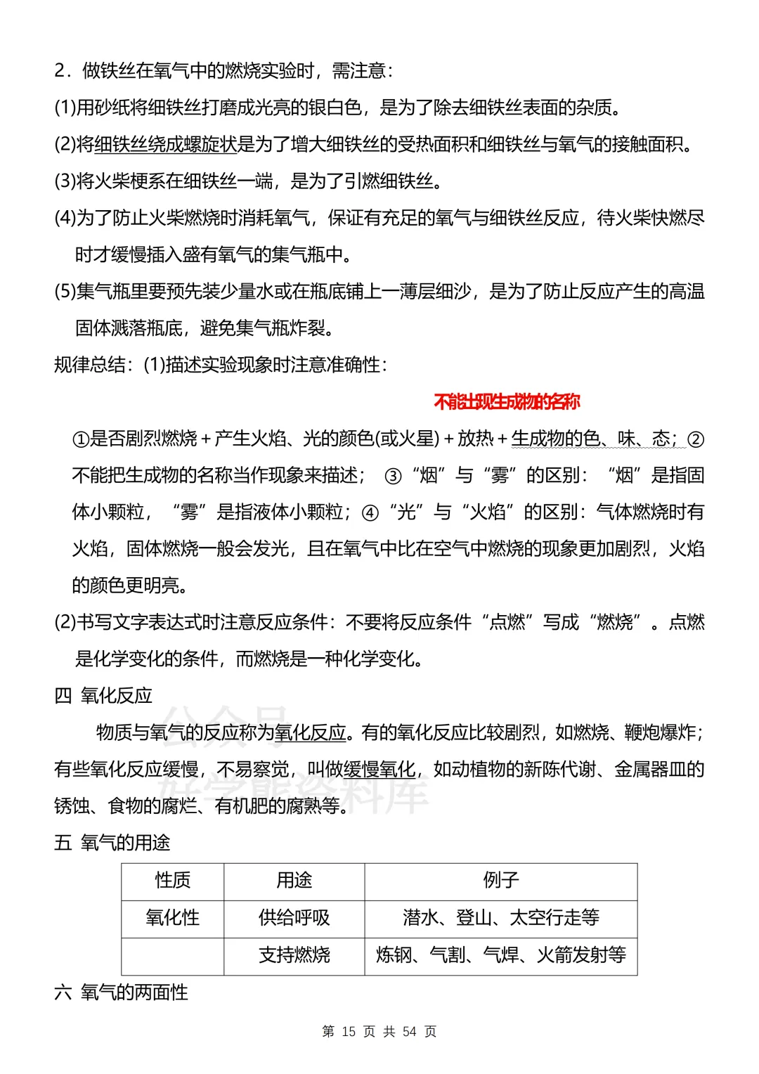 【开学预习】2026沪教版初三九年级上册化学电子课本全册知识点总结-第15张图片-四季读书网