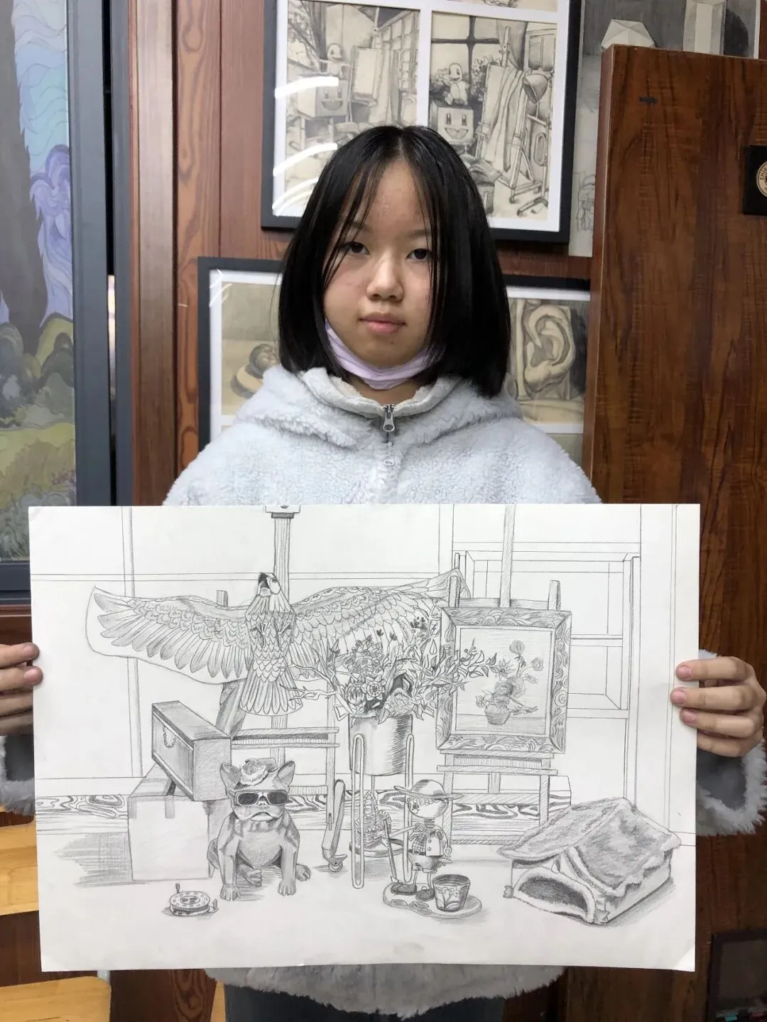 执笔画舍学员展示 袁锐涵 初三学生-第24张图片-四季读书网