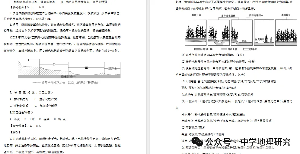 19套2026年高考地理官方答案真题及分类汇编-第6张图片-四季读书网 19套2026年高考地理官方答案真题及分类汇编-第6张图片-四季读书网