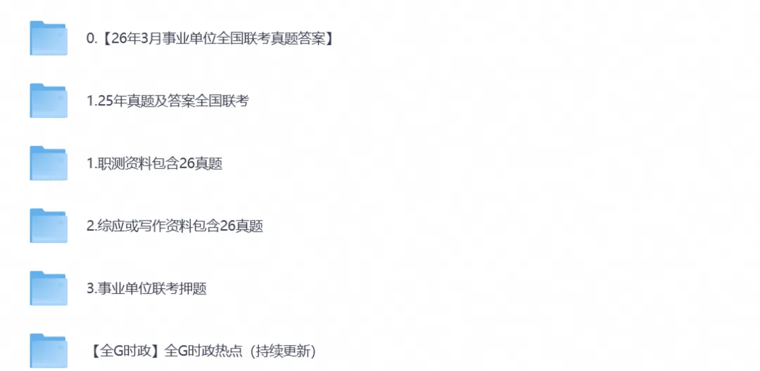 26年事业单位全国联考【ABCDE类】真题及答案,含职测+综应-第1张图片-四季读书网