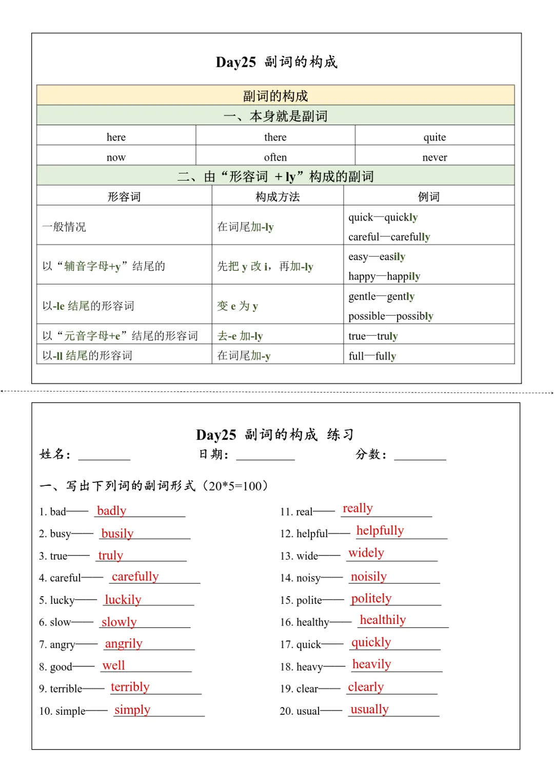 初一英语语法知识点总结归纳-第25张图片-四季读书网 初一英语语法知识点总结归纳-第25张图片-四季读书网