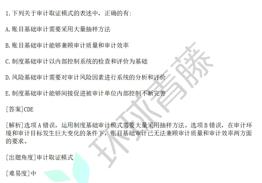 更新版来了!2026审计师两科真题及答案解析已修订,核对估分更准了-第4张图片-四季读书网 更新版来了!2026审计师两科真题及答案解析已修订,核对估分更准了-第4张图片-四季读书网