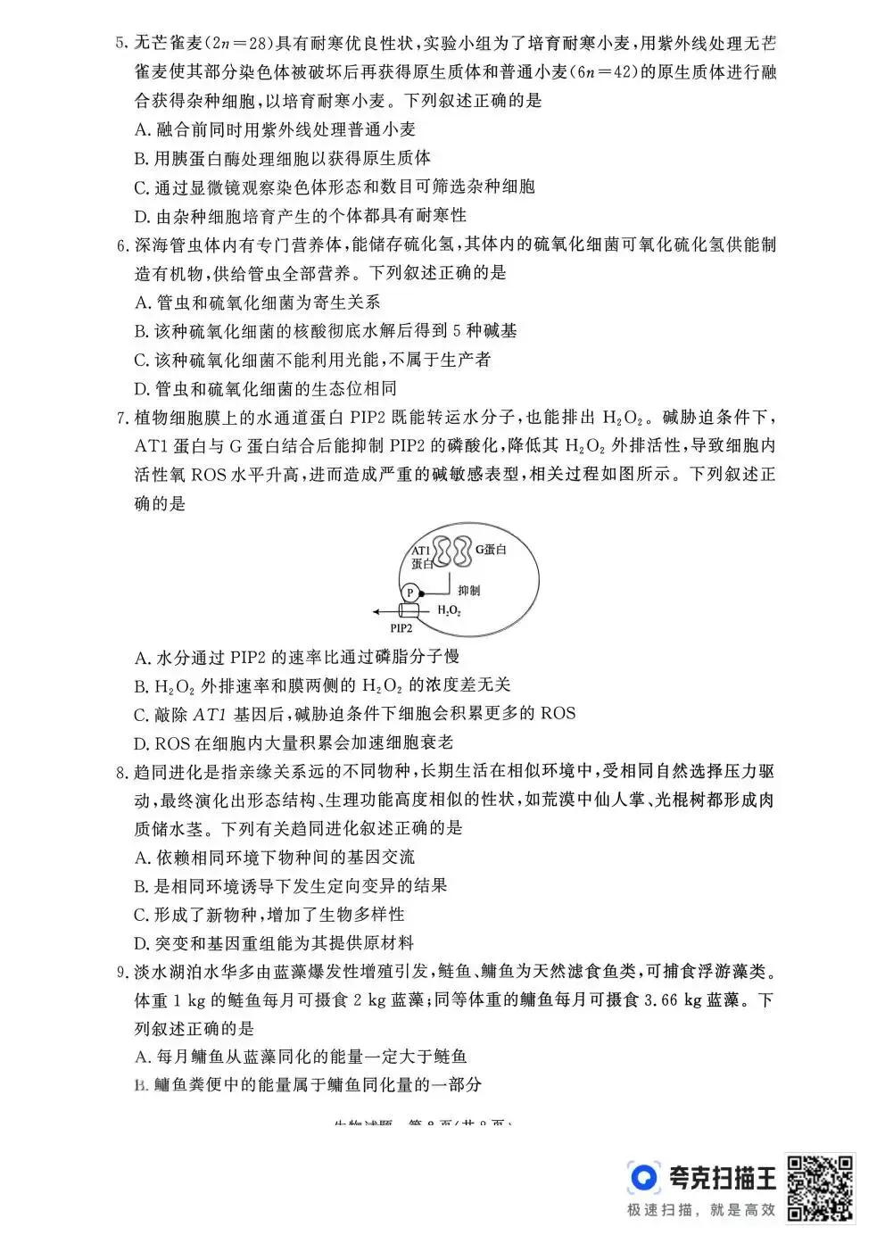 【高三试卷】河南省青桐鸣大联考2027届高三上学期9月学情调研及答案(9科全,可打印)-第47张图片-四季读书网 【高三试卷】河南省青桐鸣大联考2027届高三上学期9月学情调研及答案(9科全,可打印)-第47张图片-四季读书网