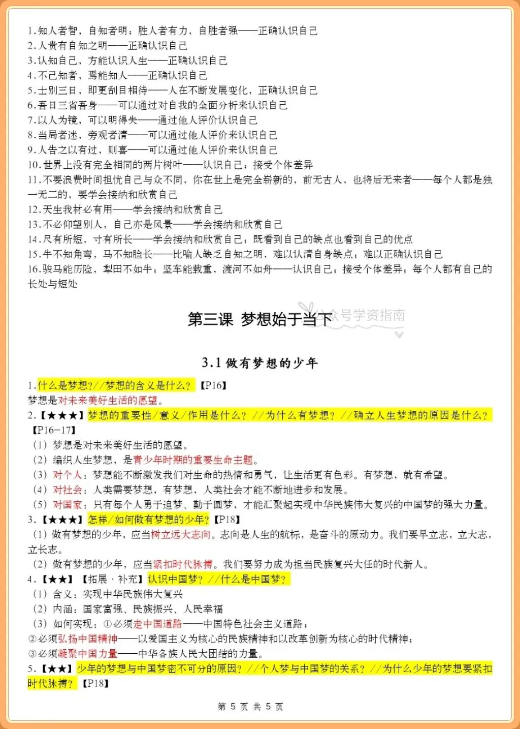 初一道法|2026年人教版七年级上册道法知识点提纲(含重点背诵页码)-第5张图片-四季读书网 初一道法|2026年人教版七年级上册道法知识点提纲(含重点背诵页码)-第5张图片-四季读书网