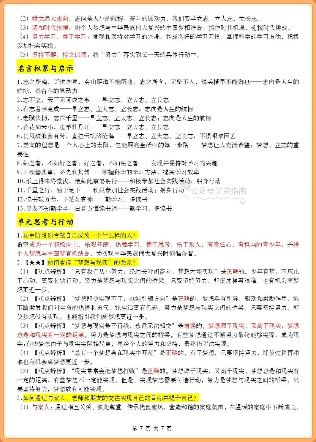 初一道法|2026年人教版七年级上册道法知识点提纲(含重点背诵页码)-第7张图片-四季读书网 初一道法|2026年人教版七年级上册道法知识点提纲(含重点背诵页码)-第7张图片-四季读书网