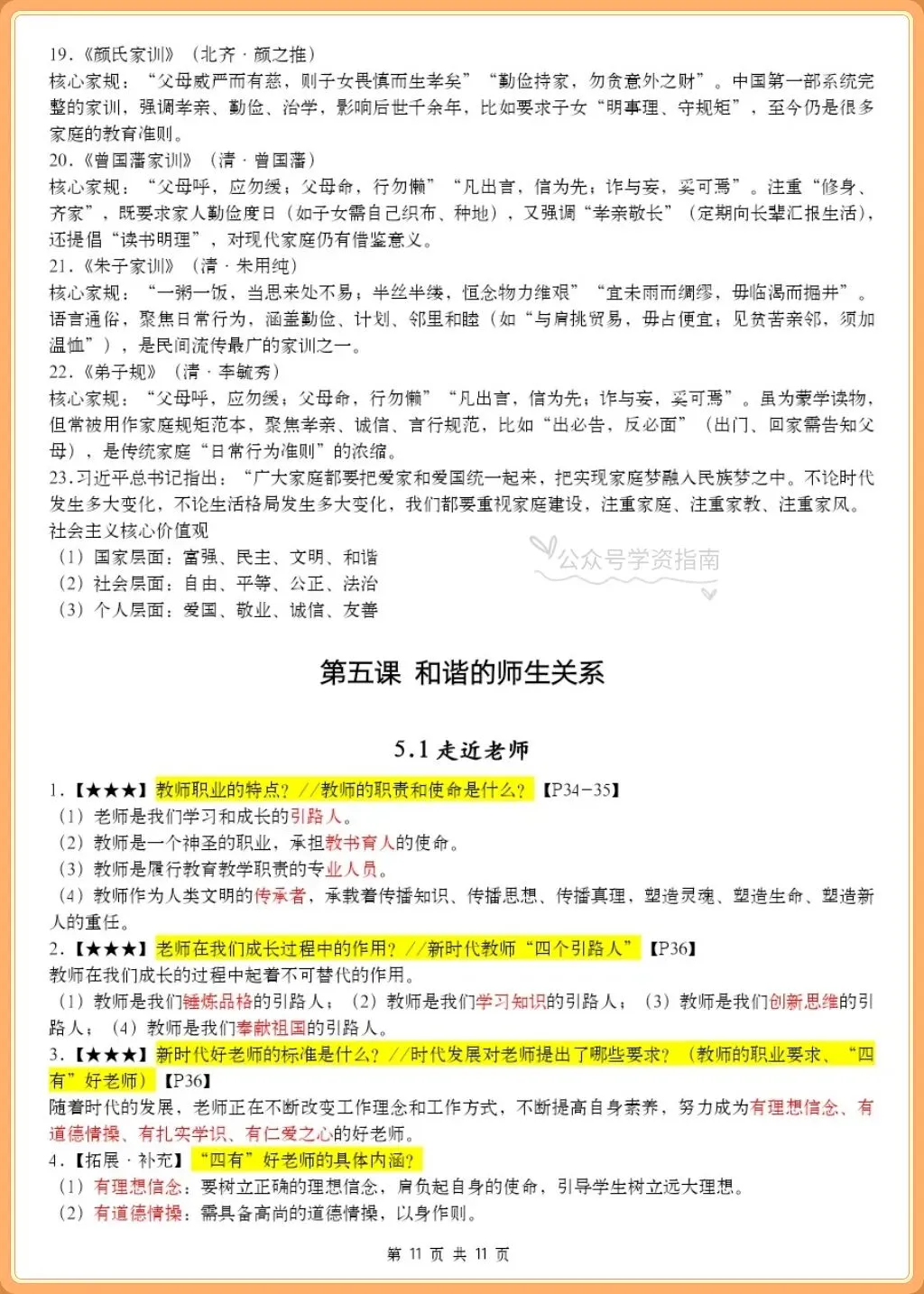 初一道法|2026年人教版七年级上册道法知识点提纲(含重点背诵页码)-第10张图片-四季读书网 初一道法|2026年人教版七年级上册道法知识点提纲(含重点背诵页码)-第10张图片-四季读书网