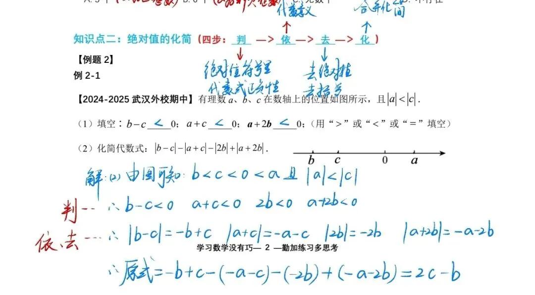 初一秋季第1讲:绝对值化简求值进阶,搞定初一上册重难点!-第3张图片-四季读书网