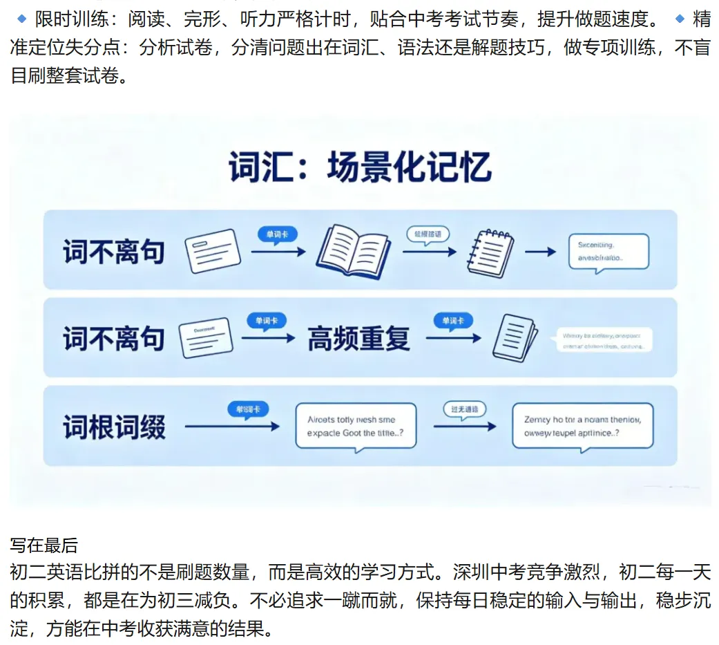 干货整理|初二英语是深圳中考关键分水岭,找对方法少走弯路!建议家长收藏!-第7张图片-四季读书网 干货整理|初二英语是深圳中考关键分水岭,找对方法少走弯路!建议家长收藏!-第7张图片-四季读书网