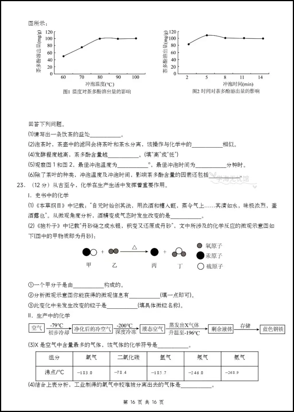 初三化学|2026年九上化学第一次月考测试题【多套习题+详细解析】-第10张图片-四季读书网 初三化学|2026年九上化学第一次月考测试题【多套习题+详细解析】-第10张图片-四季读书网
