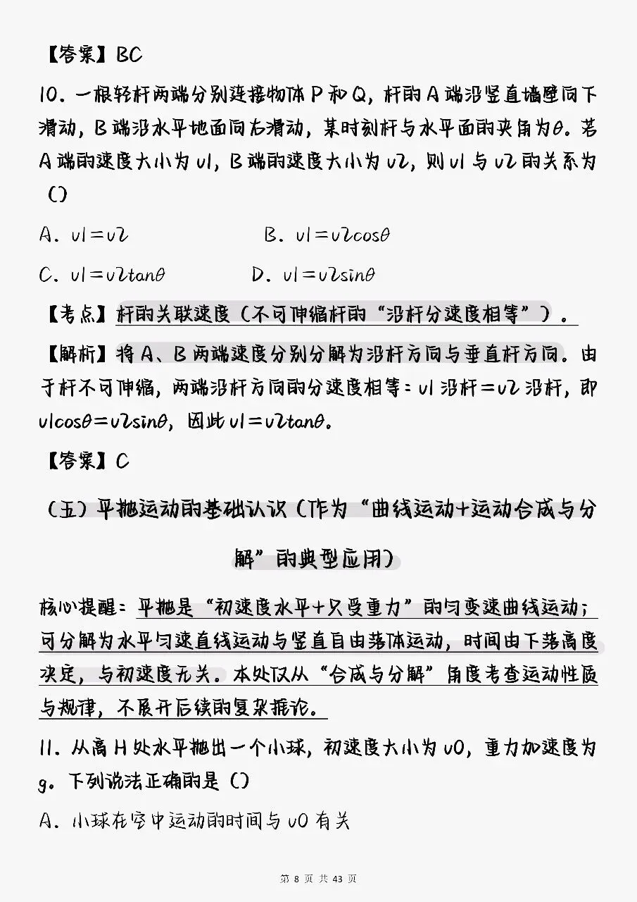 高考物理专项突破:真题+考点+解析-第7张图片-四季读书网