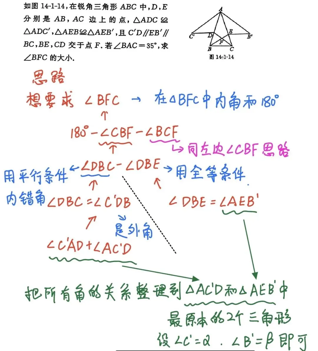 初二几何错题,最没用的改法就是把答案重新抄一遍-第1张图片-四季读书网 初二几何错题,最没用的改法就是把答案重新抄一遍-第1张图片-四季读书网