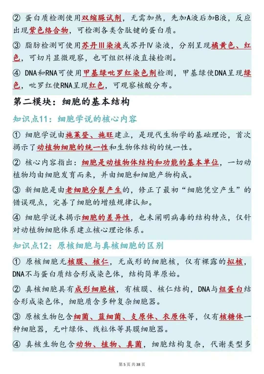 高考生物 100 个核心必考知识点|直接收藏,一轮复习直接背-第5张图片-四季读书网